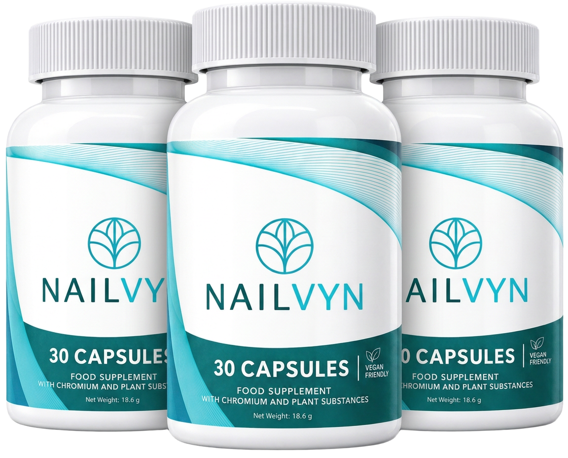 Nailvyn nail support supplement — 3 bottles package, 30 capsules per bottle